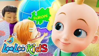 NEW  Seven Continents  Ten in a bed 🌍 Toddler Music and Nursery Rhymes by LooLoo Kids [upl. by Cristoforo376]