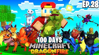 100 DAYS in Minecraft DRAGON FIRE Episode 28 [upl. by Ethelinda]