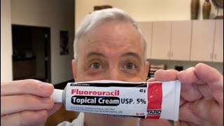 a dermatologist applies fluorouracil cream Efudex Efudix [upl. by Liliane]