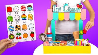 DIY Ice Cream Stand From Paper Awesome Paper Games To Play With Friends [upl. by Arvell]