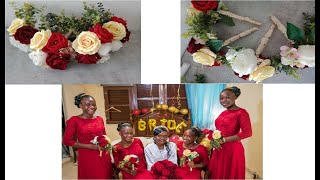 DIY COMMENT FAIRE LES BOUQUETS DES DEMOISELLES DHONNEUR TUTO DE BOUQUET DE MARIAGE [upl. by Yarehs]