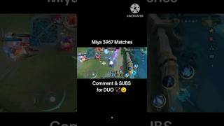 Miya 3967 Matches  ML Season 34 mobilelegends shortgamehighlights [upl. by Lihcox470]