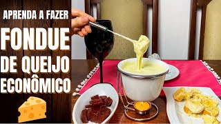 FONDUE DE QUEIJO COMO FAZER  SIMPLES BARATO E FACIL [upl. by Imrots]