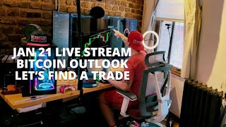 Jan 21 Live Stream Bitcoin Outlook Lets Find a Trade [upl. by Hazlip]