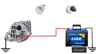 How to wiring alternator  alternator wiring diagram  Mitsubishi 12V 90A Alternator Wiring [upl. by Cherie]