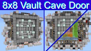 SHOWCASE Fast and Compact 8x8 Vault Cave Door in Minecraft Bedrock Edition [upl. by Esorbma514]