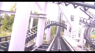 Xpress  Walibi  Onride  Steel launched rollercoaster  Themapark  Holland HD [upl. by Orgalim]