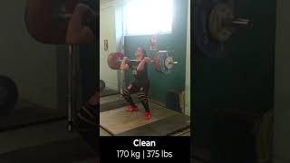 Hank Clean 170kg [upl. by Lavotsirc875]