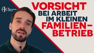 Arbeit im kleinen Familienbetrieb  Vorsicht deinanwalt arbeitsrechtfürdich jurafakten [upl. by Annoj]