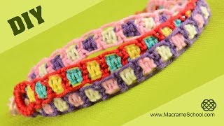 DIY Easy Friendship Bracelets using Square Knot [upl. by Adianez527]