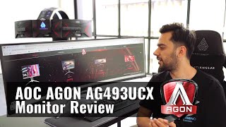 49” Ultra Wide Curved Gaming AOC AGON AG493UCX Monitor Review [upl. by Akehsat477]