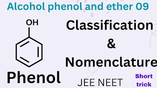 Alcohol phenol and ethers class 12 organic chemistry 09  chemical reactions of alcohol  NEET JEE [upl. by Genia]