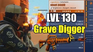 Grave Digger Level 130 Max Perks God Rolls Fortnite Save the World STW PVE [upl. by Glenna]