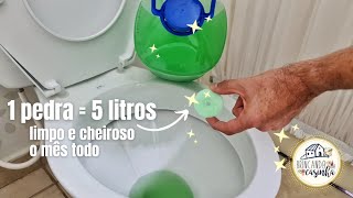 COM 1 PEDRA SANITÁRIA RENDEU 5L  BANHEIRO LIMPO E CHEIROSO O MÊS TODO  Adriana Fernandino [upl. by Traggat]