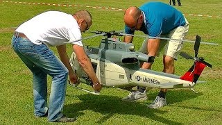 BELL UH1Y HUEY XXXL HUGE RC TURBINE SCALE MODEL HELICOPTER FLIGHT DEMONSTRATION [upl. by Bronny]