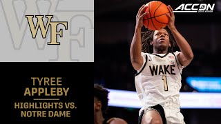 Tyree Appleby Leads Wake Forest To A Bounce Back Win [upl. by Remmer]