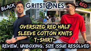 Gritstone Oversized Half sleeves Tshirt Review and Unboxing  Size issue resolved oversized Tshirt [upl. by Franck948]