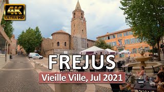 Frejus France • Vieille Ville • Côte dAzur • Jul 8 2021 • Virtual Tour 4K HDR [upl. by Jamesy]