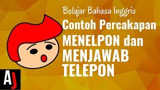 Contoh percakapan bahasa Inggris saat menelpon dan menerima telepon [upl. by Seldan277]