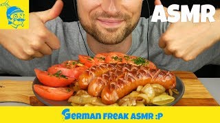 ASMR eating Kielbasa Silesian style Polish sausage  GFASMR [upl. by Nosneh]