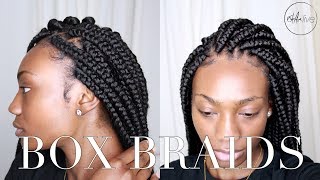 HAIR  BOX BRAIDS PROTECTIVE STYLING FOR NATURAL HAIR [upl. by Giovanna970]