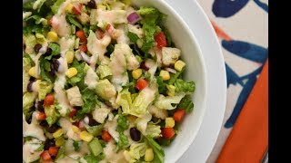 Southwest Chopped Salad with Creamy Sriracha Dressing [upl. by Arlie]