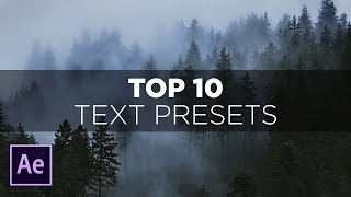 Top 10 Text Presets in After Effects [upl. by Erodisi]