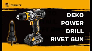 DEKO Power Drill Rivet Gun VS Manual Hand Riveter [upl. by Dnaletak54]