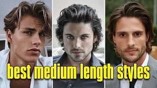 The 5 BEST Medium Length Hairstyles For Men In 2024 menshairstyles [upl. by Ayama]