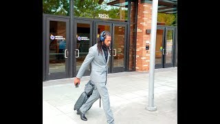 Seattle Seahawks bus to Centurylink Field 091717 Richard Sherman [upl. by Siravaj]