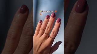 Brown nude shade nail🤎💌🍒🕊❄️nailart nails shortnails naildesign shortnails beauty [upl. by Nilats]