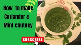 How to make coriander and mint chutney  Green Chutney Recipe  Easy Indian Cooking555 [upl. by Airahs]