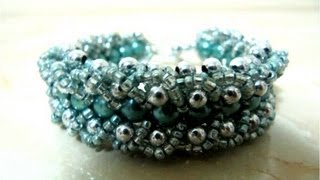 DIY pulseras trenzada con perlas  DIY braided bracelets with pearls [upl. by Acinomad]