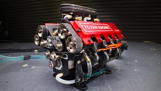 Worlds Smallest V8 Engine Hits 10500 RPM on Nitro 17 Cu In 28cc [upl. by Marquardt]