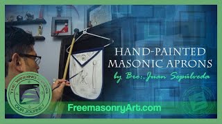 Hand Painted Masonic Aprons [upl. by Dnilazor]