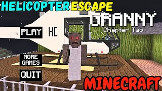 GRANNY GRANDPA 2 HELICOPTER ESCAPE IN MINECRAFT Horror Game  GRANNY CHAPTER 2 GAMEPLAY [upl. by Attenyw]