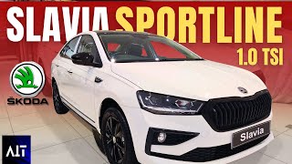 2024 Skoda Slavia Sportline review in Telugu  Best VFM variant [upl. by Odlaumor]