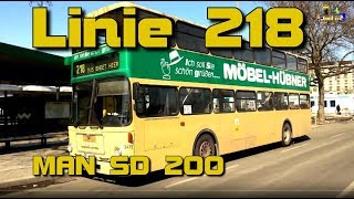 Busfahrt Linie 218 in Berlin im MAN SD 85 24032013 [upl. by Nnylyahs]