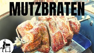 Mutzbraten Rezept vom Drehspieß  Ostdeutsche Spezialität [upl. by Euqirne]