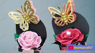 Mariposas de material reciclado diy mariposas butterfly reciclaje sumiyacrafts7 [upl. by Ahsinod]