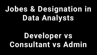 Designation amp Job Roles in Data Analysis amp Power BI  Power BI Developer  Consultant  Hindi [upl. by Cate960]