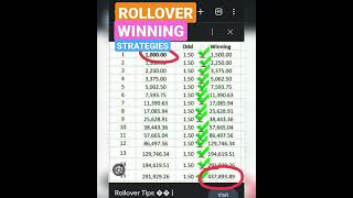 winning strategies behind rollover games  Rollover bets explained [upl. by Nevear]