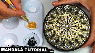 Mandala Art Dot Painting Rocks Painted Stones  How to Paint Mandala for Beginners Tutorial mandala [upl. by Cosmo]