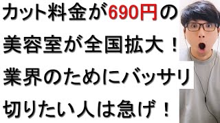 カット料金が690円の美容室が全国に増加している件について元美容院経営者が戯れ言を語る。 [upl. by Llenrub]