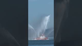 SFPD Fireboat 3 and USN USS SOMERSET 10624 [upl. by Peppel]