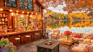 Warm November Jazz Music amp Cozy Coffee Shop Ambience ☕ Background Music for Relaxing and Working [upl. by Eden]