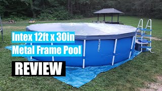 Intex 12ft x 30in Metal Frame Pool – Review 2021 [upl. by Velick]