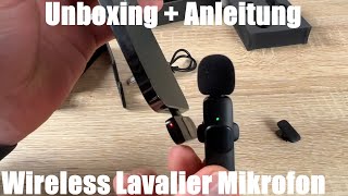 Wireless Lavalier Mikrofon für iPhone  Ansteckmikrofon Kabellos Microphone Unboxing und Anleitung [upl. by Francis]