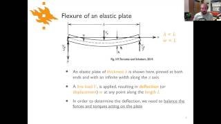 Geodynamics  Lecture 61 Flexure of an elastic plate [upl. by Retrac658]