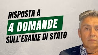 Risposta a 4 domande sullEsame di Stato [upl. by Aivle]